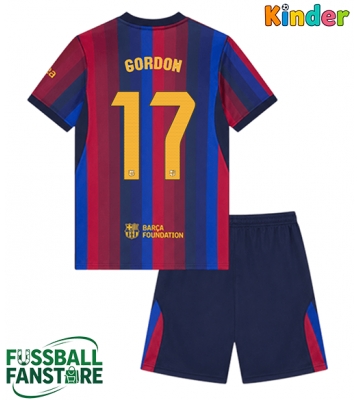 Barcelona Anthony Gordon #17 Replik Heimtrikot Kinder 2026-27 Kurzarm (+ Kurze Hosen)